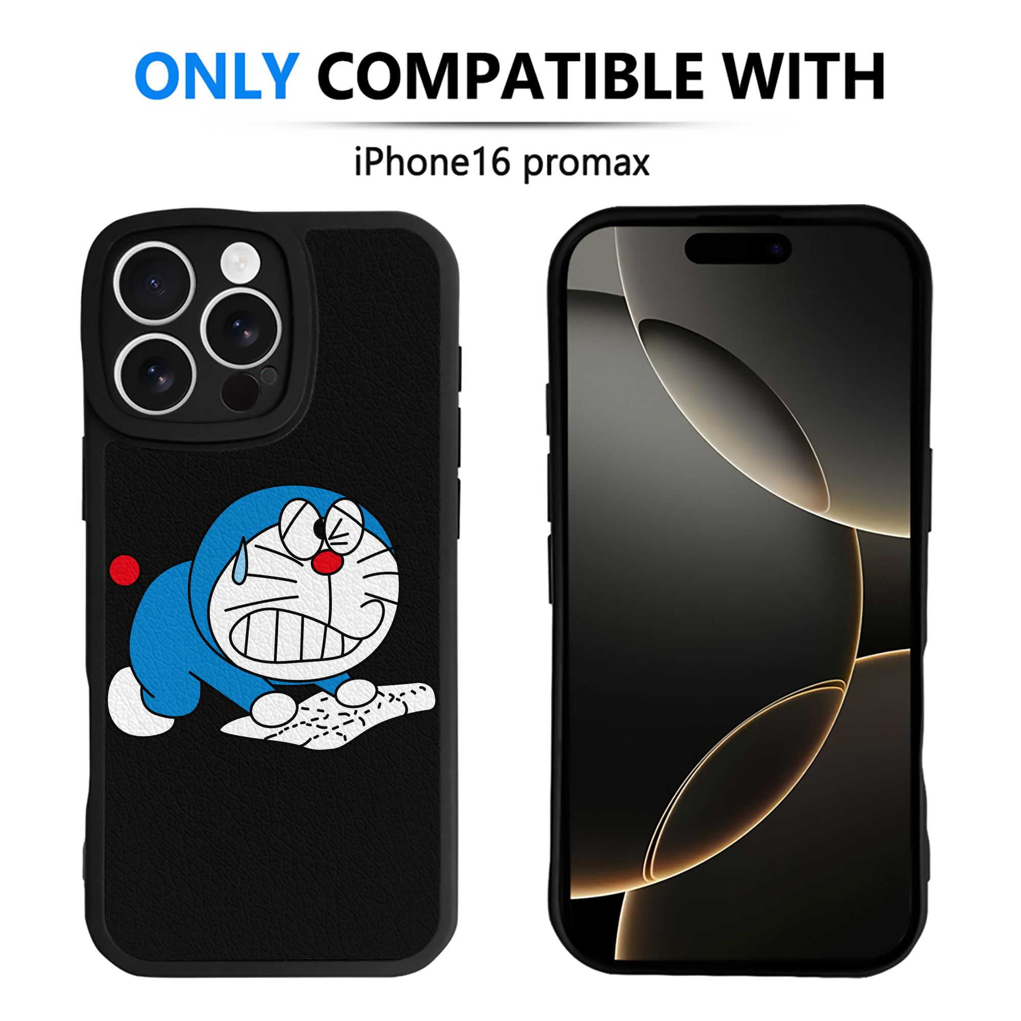 （画像用） ドラえもん Doraemon 【iPhone 16シリーズ対応】シリコンスマホケース（レザー調） 材質：シリコン